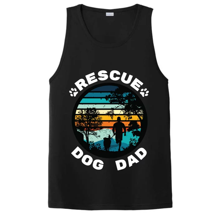 Rescue Dog Dad Trail Dog Trail Running Dog Performance Tank