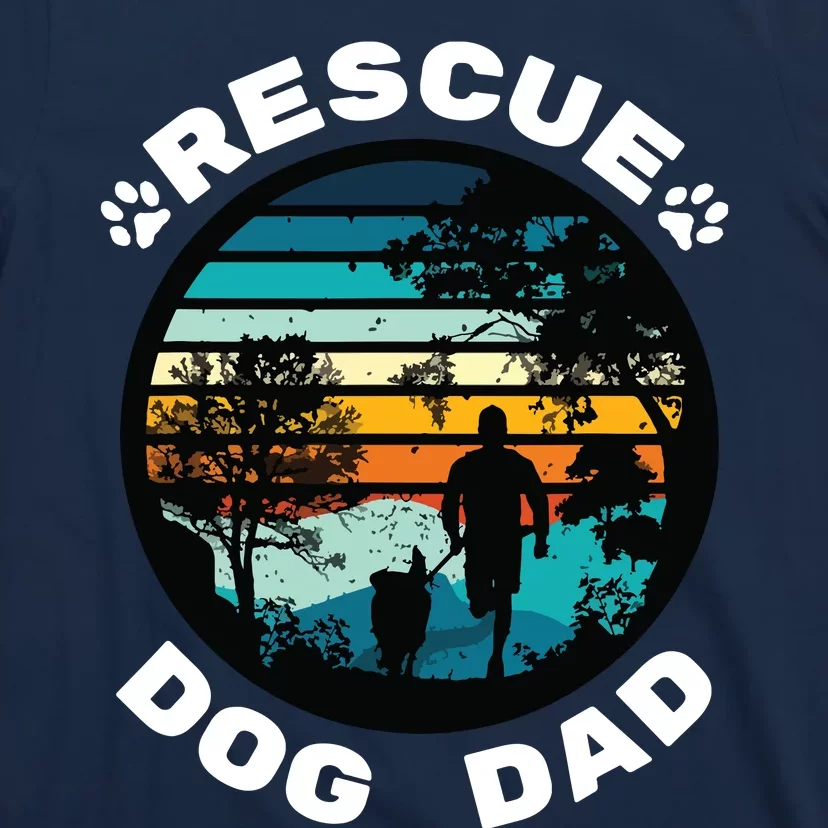 Rescue Dog Dad Trail Dog Trail Running Dog T-Shirt