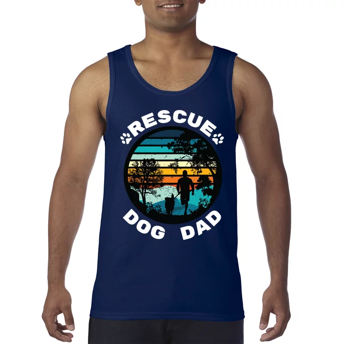 Rescue Dog Dad Trail Dog Trail Running Dog Tank Top