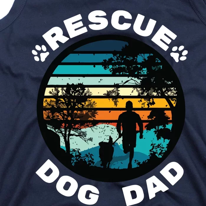 Rescue Dog Dad Trail Dog Trail Running Dog Tank Top