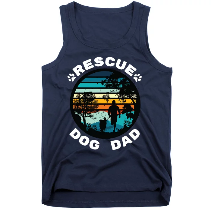 Rescue Dog Dad Trail Dog Trail Running Dog Tank Top