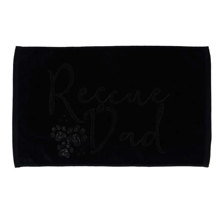 Rescue Dad Dog Cat Animal Rescuing Father's Day Microfiber Hand Towel