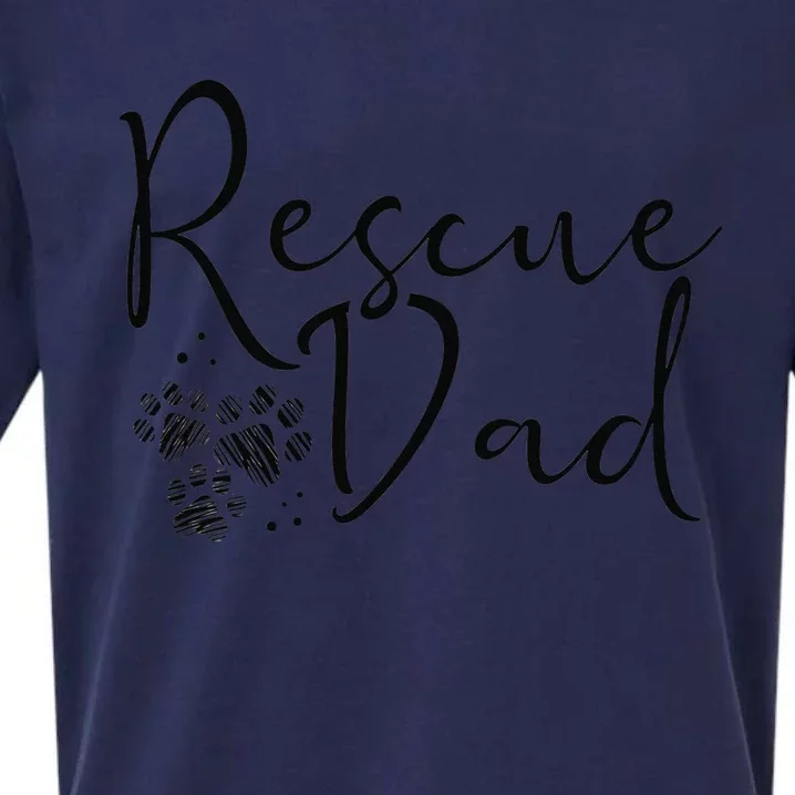 Rescue Dad Dog Cat Animal Rescuing Father's Day Sueded Cloud Jersey T-Shirt