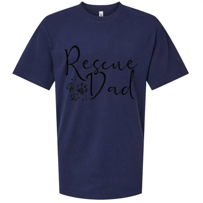 Rescue Dad Dog Cat Animal Rescuing Father's Day Sueded Cloud Jersey T-Shirt