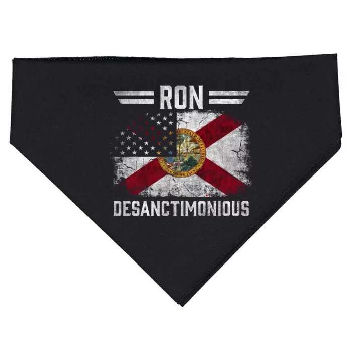 Ron DeSanctimonious DeSantis Florida Governor Flag USA-Made Doggie Bandana