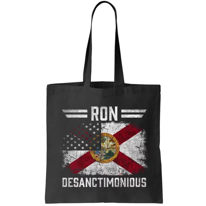 Ron DeSanctimonious DeSantis Florida Governor Flag Tote Bag