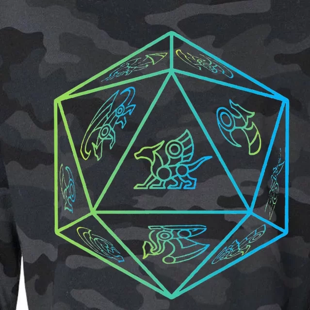 RPG Dragon Dice Polyhedral  RPG Cropped Pullover Crew