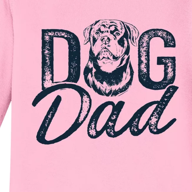 Rottweiler Dog Dad Rottie Baby Long Sleeve Bodysuit