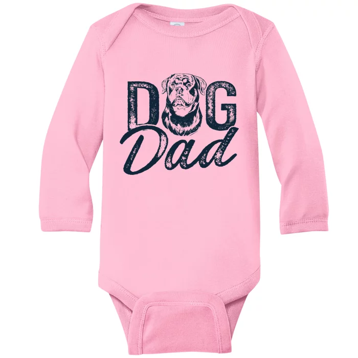 Rottweiler Dog Dad Rottie Baby Long Sleeve Bodysuit