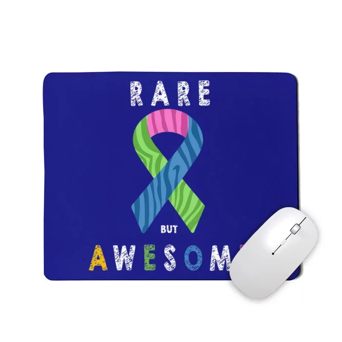 Rare Disease Day Awareness Zebra Ribbon Awesome Children Mousepad