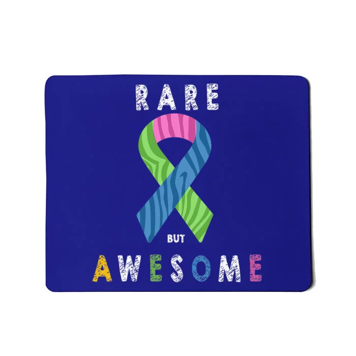 Rare Disease Day Awareness Zebra Ribbon Awesome Children Mousepad