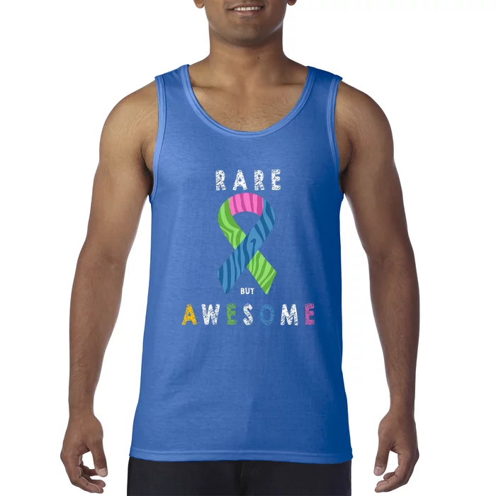 Rare Disease Day Awareness Zebra Ribbon Awesome Children Tank Top