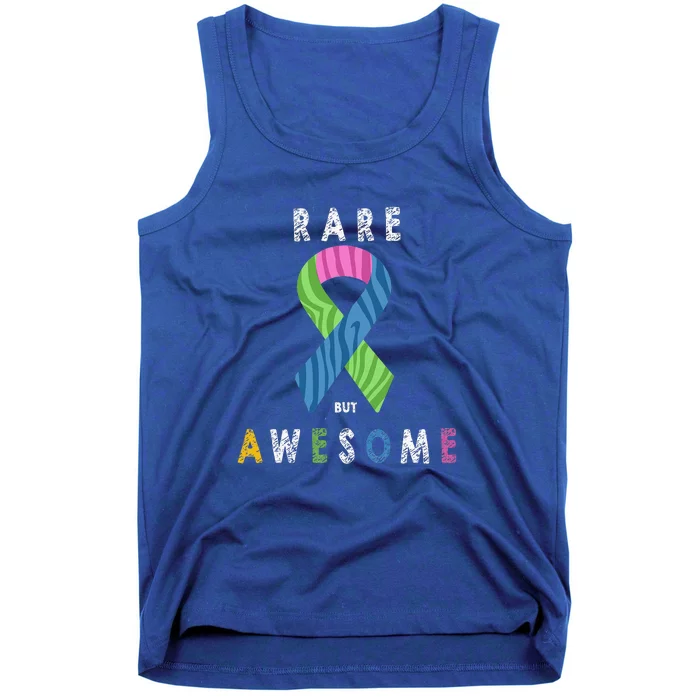 Rare Disease Day Awareness Zebra Ribbon Awesome Children Tank Top