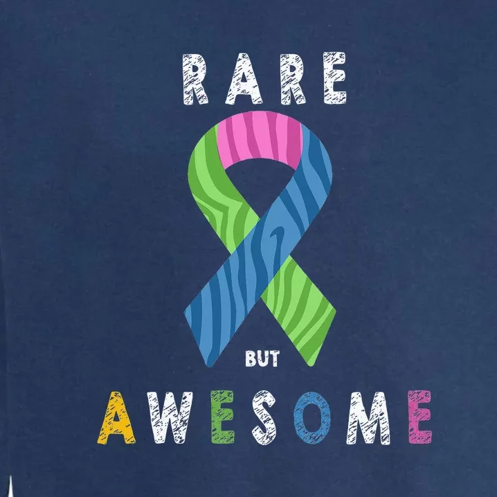 Rare Disease Day Awareness Zebra Ribbon Awesome Children Garment-Dyed Sweatshirt