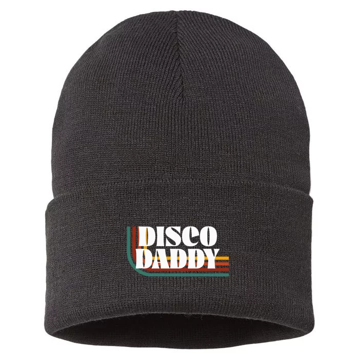 Retro Disco Daddy Halloween Costume Groovy Funny 70s 80s Sustainable Knit Beanie