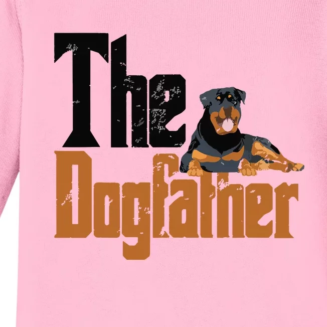 Rottweiler Dog Dad Dogfather Dogs Daddy Father Rottie Baby Long Sleeve Bodysuit