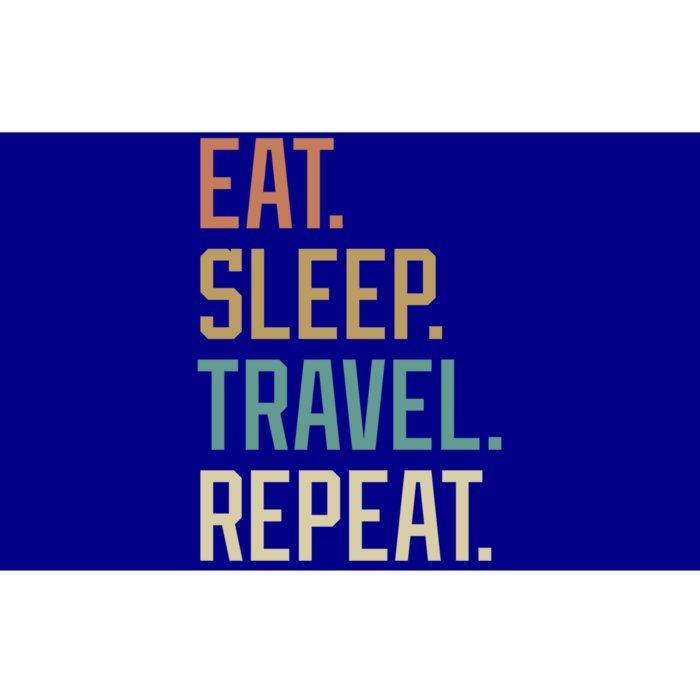 Retro Design Eat Sleep Travel Repeat Vintage Gift Bumper Sticker