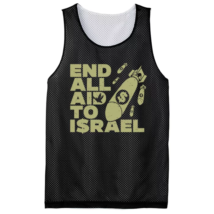 Ryan Dawson End All Aid To Israel Mesh Reversible Basketball Jersey Tank