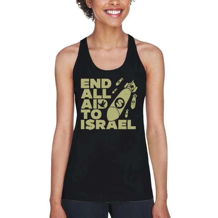 Ryan Dawson End All Aid To Israel Women's Racerback Tank