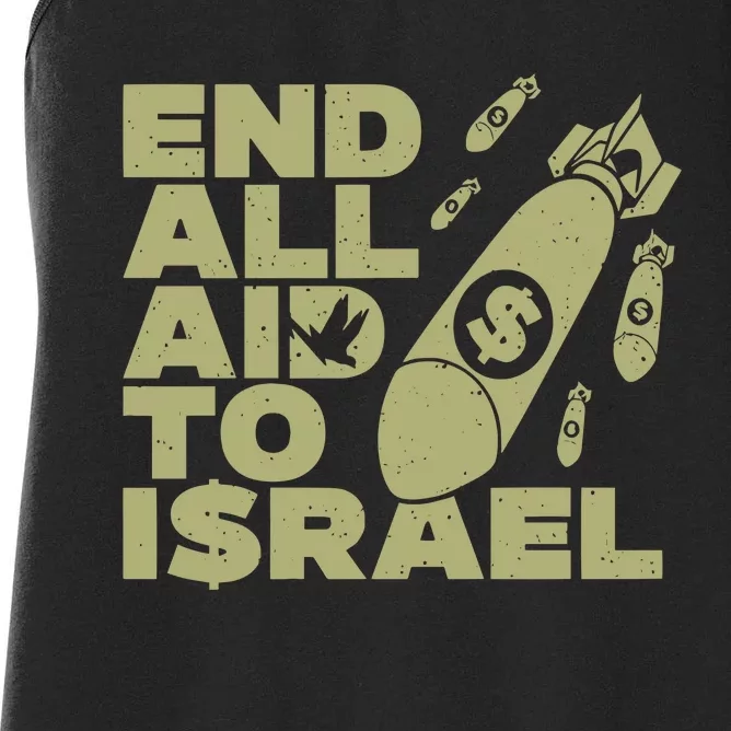 Ryan Dawson End All Aid To Israel Women's Racerback Tank