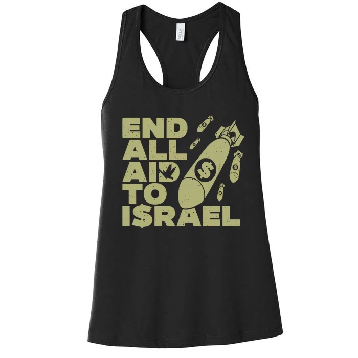 Ryan Dawson End All Aid To Israel Women's Racerback Tank