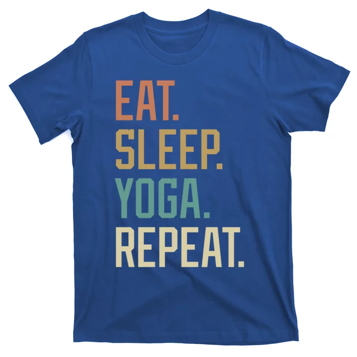 Retro Design Eat Sleep Yoga Repeat Vintage Gift T-Shirt