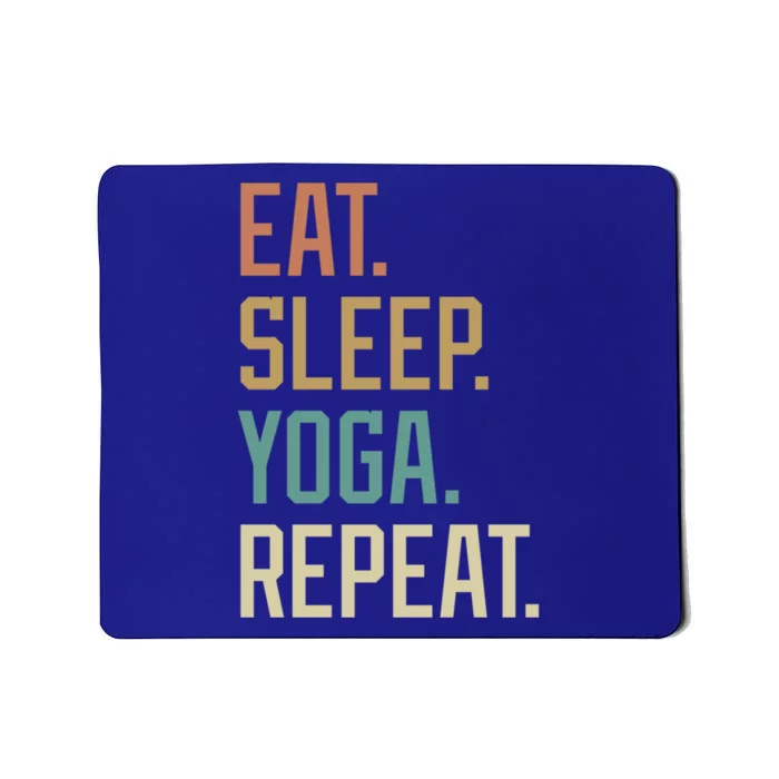 Retro Design Eat Sleep Yoga Repeat Vintage Gift Mousepad