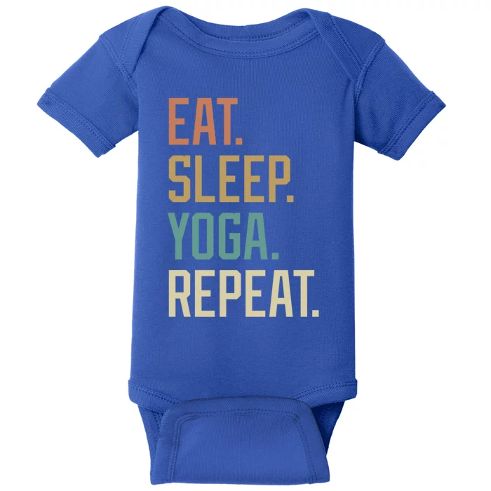 Retro Design Eat Sleep Yoga Repeat Vintage Gift Baby Bodysuit