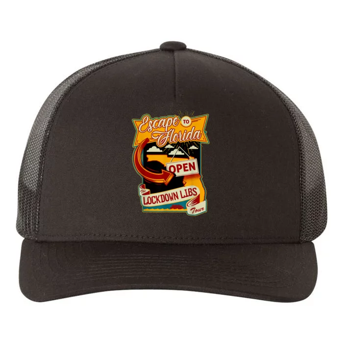 Ron DeSantis Escape To Florida Vinatge Yupoong Adult 5-Panel Trucker Hat