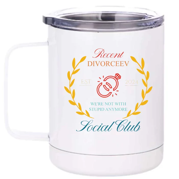 Recent Divorceev Est 2024 Front & Back 12oz Stainless Steel Tumbler Cup