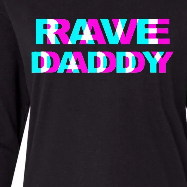 Rave Daddy EDM Music Festival Father Optical Illusion Trippy Womens Cotton Relaxed Long Sleeve T-Shirt