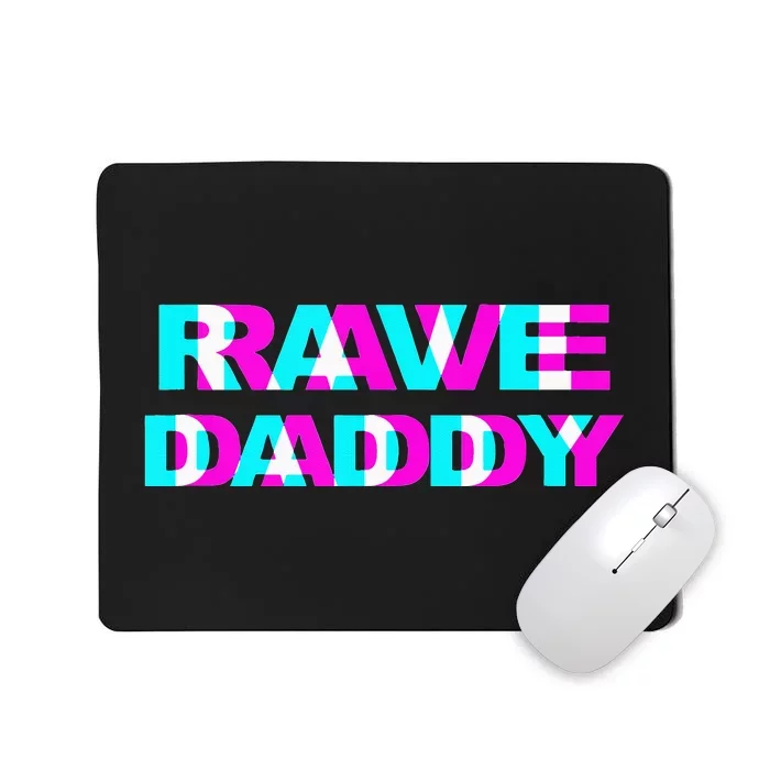 Rave Daddy EDM Music Festival Father Optical Illusion Trippy Mousepad