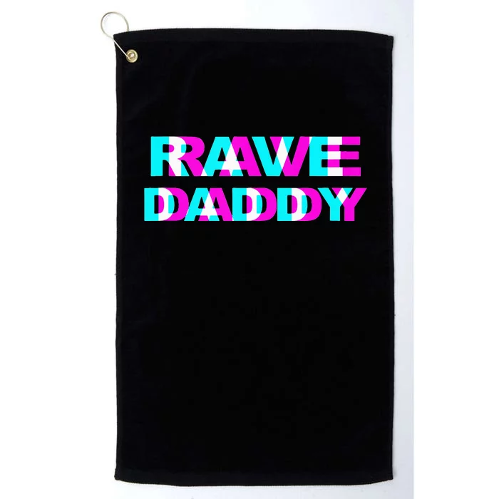 Rave Daddy EDM Music Festival Father Optical Illusion Trippy Platinum Collection Golf Towel