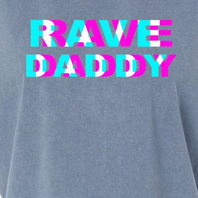 Rave Daddy EDM Music Festival Father Optical Illusion Trippy Garment-Dyed Women's Muscle Tee