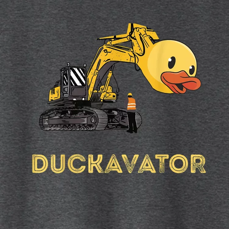 Rubber Duck Excavator Construction Site Backhoe Driver Women's Crop Top Tee