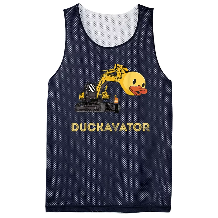 Rubber Duck Excavator Construction Site Backhoe Driver Mesh Reversible Basketball Jersey Tank