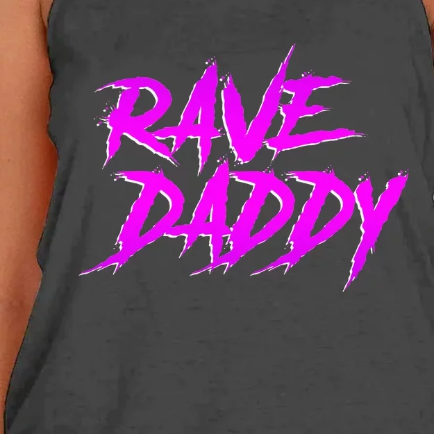 Rave Daddy Edm Rave Festival Women's Knotted Racerback Tank