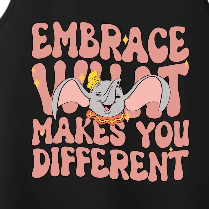 Retro Dumbo Embrace What Makes You Different Flying Elephant Performance Tank