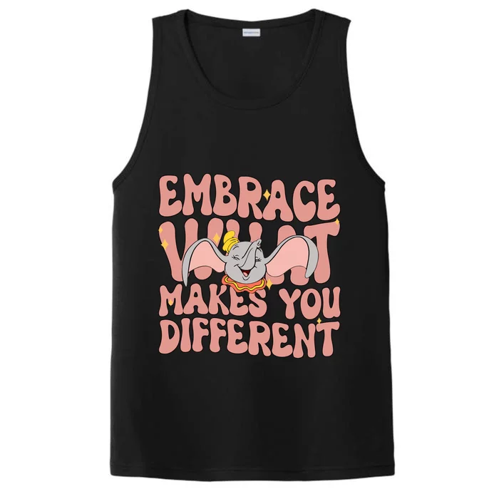 Retro Dumbo Embrace What Makes You Different Flying Elephant Performance Tank