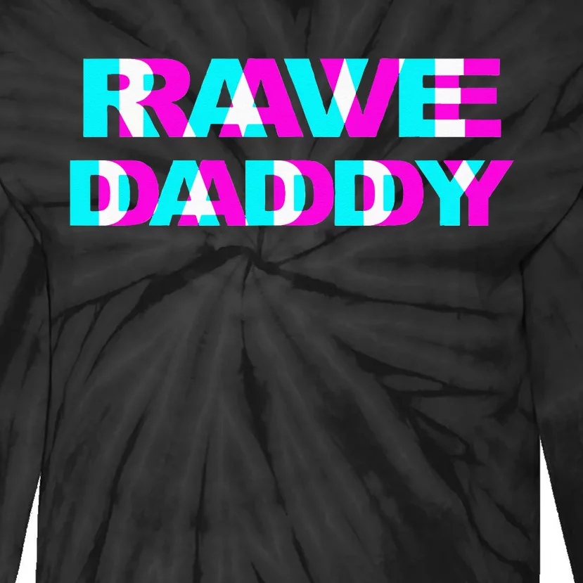 Rave Daddy EDM Music Festival Father Optical Illusion Trippy Tie-Dye Long Sleeve Shirt