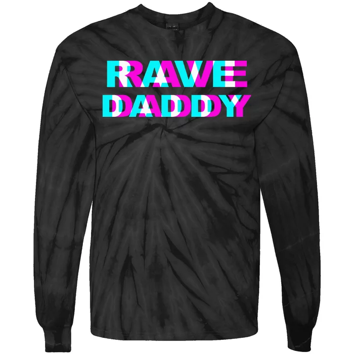 Rave Daddy EDM Music Festival Father Optical Illusion Trippy Tie-Dye Long Sleeve Shirt