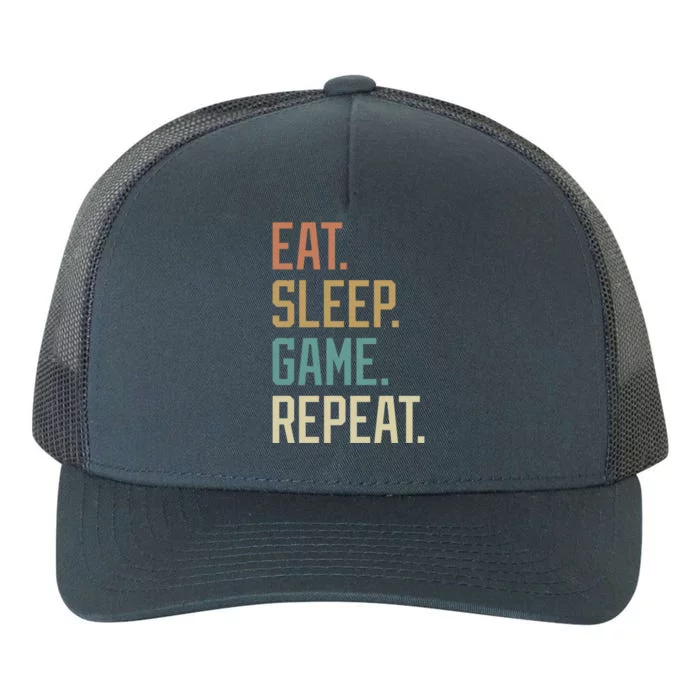 Retro Design Eat Sleep Game Repeat Vintage Gift Yupoong Adult 5-Panel Trucker Hat