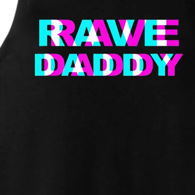 Rave Daddy EDM Music Festival Father Optical Illusion Trippy Ladies Tri-Blend Wicking Tank