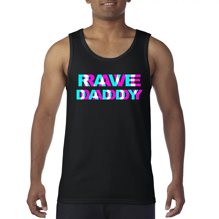 Rave Daddy EDM Music Festival Father Optical Illusion Trippy Tank Top