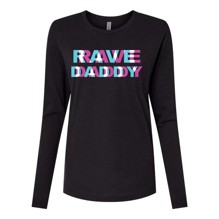 Rave Daddy Edm Music Festival Father Optical Illusion Trippy Tank Top Womens Cotton Relaxed Long Sleeve T-Shirt