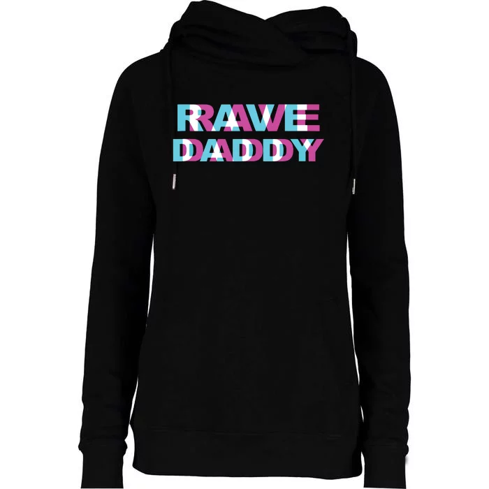 Rave Daddy Edm Music Festival Father Optical Illusion Trippy Tank Top Womens Funnel Neck Pullover Hood