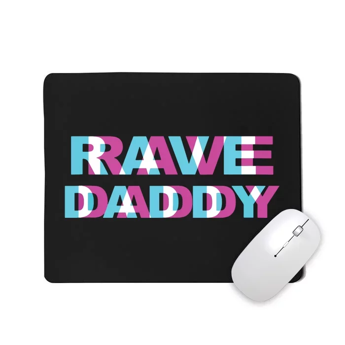 Rave Daddy Edm Music Festival Father Optical Illusion Trippy Tank Top Mousepad