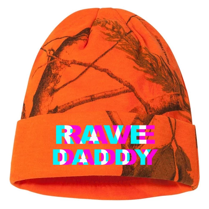 Rave Daddy Edm Music Festival Father Optical Illusion Trippy Kati - 12in Camo Beanie