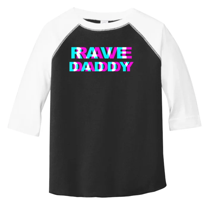 Rave Daddy EDM Music Festival Father Optical Illusion Trippy Toddler Fine Jersey T-Shirt