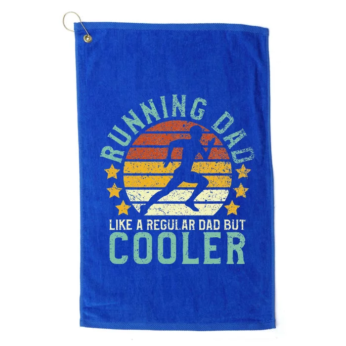 Running Dad Funny Marathon Runner Fathers Day Gift Platinum Collection Golf Towel